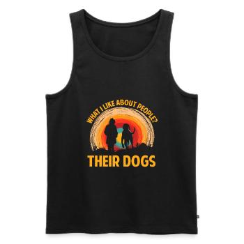 What I Like About People? Their Dogs. - Men's Premium Organic Tank Top - black - Front - Michal (187cm)