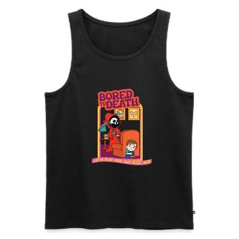 Bored To Death - Let's Play Hide And Seek Ben - Men's Premium Organic Tank Top - black - Front - Michal (187cm)