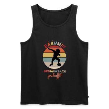 Grundschule Abschluss Grundschule geschafft - Männer Premium Bio Tank Top - Schwarz - Vorne - AI Model Male 178 light (178cm)
