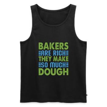 Les boulangers sont riches, ils font tellement de pâte - Cuisson - Débardeur bio Premium Homme - noir - Devant - Michal (187cm)