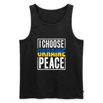 Ukraine Flagge Ukrainischer Ukraine - Männer Premium Bio Tank Top - Schwarz - Vorne - Michal (187cm)