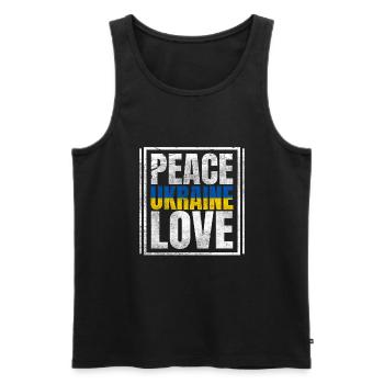 Ukraine Flag Ukrajina Country Ukrainian Ukrainian - Men's Premium Organic Tank Top - black - Front - Michal (187cm)