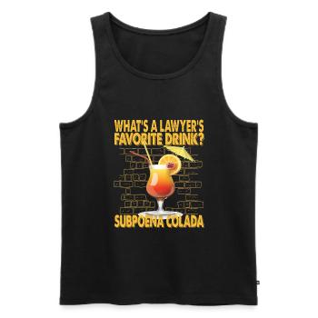 What's A Lawyer's Favorite Drink? - Dad jokes - Men's Premium Organic Tank Top - black - Front - Michal (187cm)
