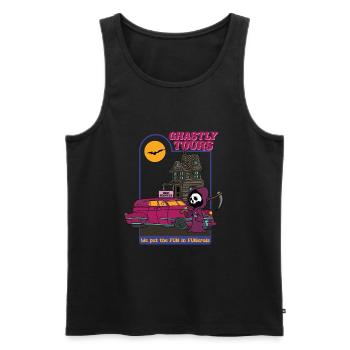 Deadly Tours - We Put The FUN In FUNerals - Men's Premium Organic Tank Top - black - Front - AI Model Male 178 light (178cm)