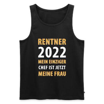 2022 Rente Rentner Pension - Männer Premium Bio Tank Top - Schwarz - Vorne - Michal (187cm)