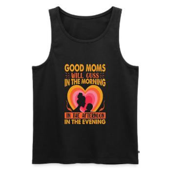 Good Moms Will Cuss - Blagues drôles - Mère - Débardeur bio Premium Homme - noir - Devant - Michal (187cm)