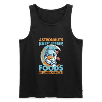 Astronauts Keep Their Foods In Launch Boxes - Männer Premium Bio Tank Top - Schwarz - Vorne - AI Model Male 178 light (178cm)