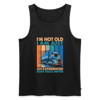 I'm Not Old, I Just Love Driving Trucks - Trucker - Männer Premium Bio Tank Top - Schwarz - Vorne - Michal (187cm)