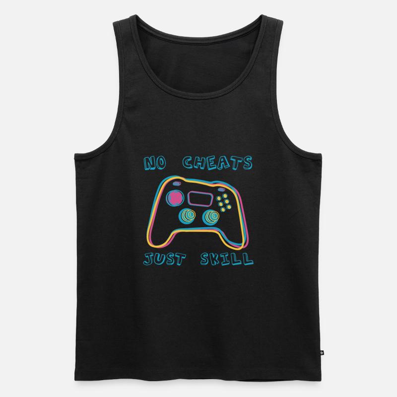 No Cheats Just Skill - Männer Premium Bio Tank Top - Schwarz