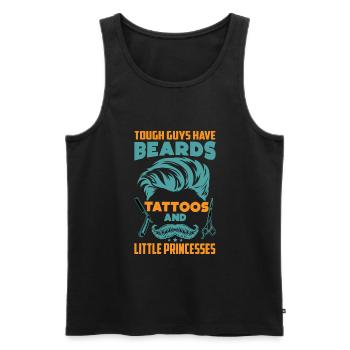 Tough Guys Have Beards Tattoos - Funny - Men's Premium Organic Tank Top - black - Front - Michal (187cm)