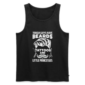 Tough Guys Have Beards Tattoos - Funny - Men's Premium Organic Tank Top - black - Front - Michal (187cm)