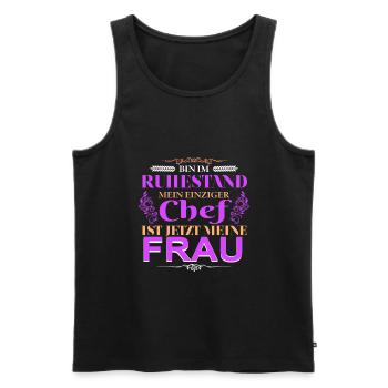 Ruhestand - Männer Premium Bio Tank Top - Schwarz - Vorne - Michal (187cm)