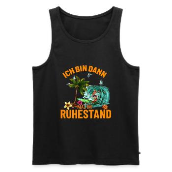 Im Ruhestand - Männer Premium Bio Tank Top - Schwarz - Vorne - Michal (187cm)