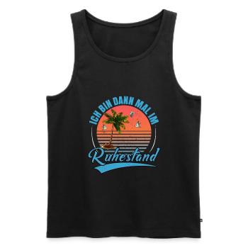 Ruhestand Retro Opa Großvater - Männer Premium Bio Tank Top - Schwarz - Vorne - AI Model Male 178 light (178cm)