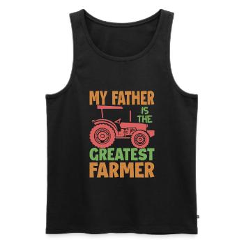 My Father Is The Greatest Farmer - Farm - Farming - Men's Premium Organic Tank Top - black - Front - AI Model Male 178 light (178cm)