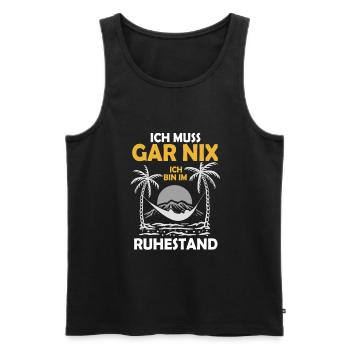 Ruhestand Strang Urlaub - Männer Premium Bio Tank Top - Schwarz - Vorne - Michal (187cm)