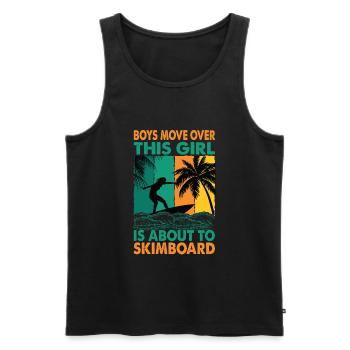 Les garçons se déplacent sur cette fille est sur le point de faire du skimboard - S - Débardeur bio Premium Homme - noir - Devant - Michal (187cm)
