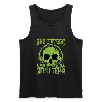 This Grandpa Can Still Punk Rock - Gothic - Concer - Men's Premium Organic Tank Top - black - Front - AI Model Male 178 light (178cm)