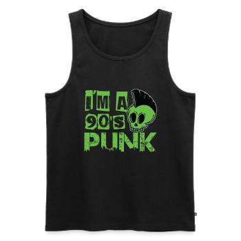 I'm A 90's Punk - Gothic - Concert - Nineties - Re - Männer Premium Bio Tank Top - Schwarz - Vorne - Michal (187cm)