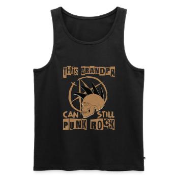 This Grandma Can Still Punk Rock - Gothic - Concer - Men's Premium Organic Tank Top - black - Front - AI Model Male 178 light (178cm)