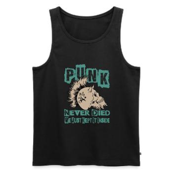 Punk Never Died We Just Kept It Inside - Gothic - - Men's Premium Organic Tank Top - black - Front - AI Model Male 178 light (178cm)