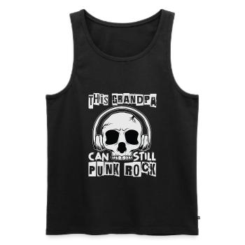 This Grandpa Can Still Punk Rock - Gothic - Concer - Men's Premium Organic Tank Top - black - Front - AI Model Male 178 light (178cm)