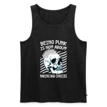 Being Punk Is Not About Making Bad Choices - Gothi - Men's Premium Organic Tank Top - black - Front - AI Model Male 178 light (178cm)