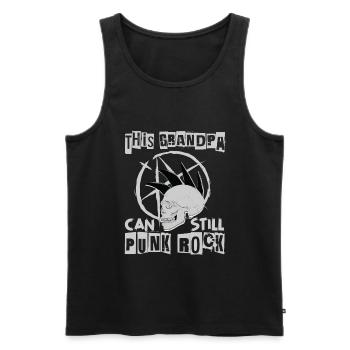 This Grandma Can Still Punk Rock - Gothic - Concer - Men's Premium Organic Tank Top - black - Front - AI Model Male 178 light (178cm)