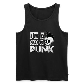 I'm A 90's Punk - Gothic - Concert - Nineties - Re - Männer Premium Bio Tank Top - Schwarz - Vorne - Michal (187cm)