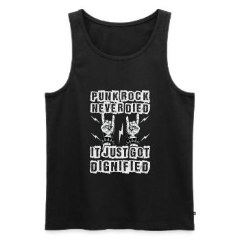 Punk Rock Never Died It Just Got Dignified - Gothi - Men's Premium Organic Tank Top - black - Front - AI Model Male 178 light (178cm)