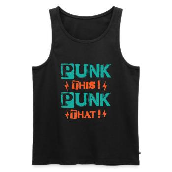 Punk Ça! Punk ça ! - Gothique - Gothique - Concert - Débardeur bio Premium Homme - noir - Devant - Michal (187cm)
