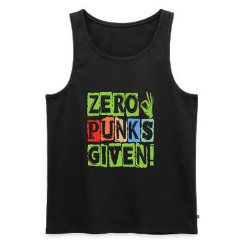 Zero Punks Given! - Gothic - Goth - Concert - Funn - Men's Premium Organic Tank Top - black - Front - AI Model Male 178 light (178cm)