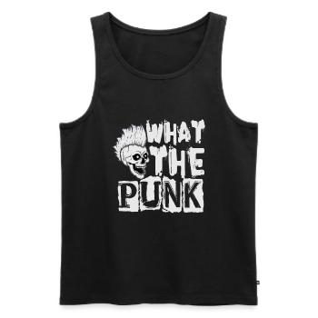 What The Punk - Gothique - Goth - Concert - Drôle - Débardeur bio Premium Homme - noir - Devant - Michal (187cm)