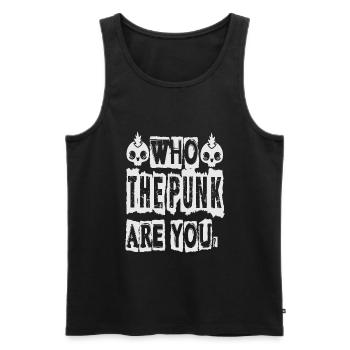 Qui êtes-vous le punk ? - Gothique - Gothique - Concert - Débardeur bio Premium Homme - noir - Devant - Michal (187cm)