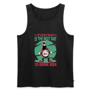 Everyday Is The Best Day To Drink Beer - Bar - Pub - Men's Premium Organic Tank Top - black - Front - Michal (187cm)