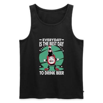 Everyday Is The Best Day To Drink Beer - Bar - Pub - Men's Premium Organic Tank Top - black - Front - Michal (187cm)