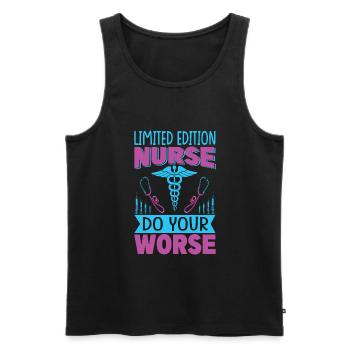 Édition limitée Nurse Do Your Worse - Drôle - Hosp - Débardeur bio Premium Homme - noir - Devant - Michal (187cm)