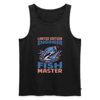 Limited Edition Engineer Fish Master - Fishing - F - Männer Premium Bio Tank Top - Schwarz - Vorne - Michal (187cm)
