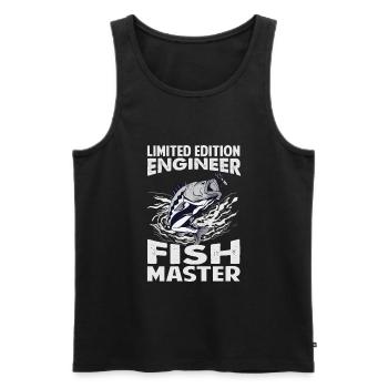 Limited Edition Engineer Fish Master - Fishing - F - Männer Premium Bio Tank Top - Schwarz - Vorne - Michal (187cm)