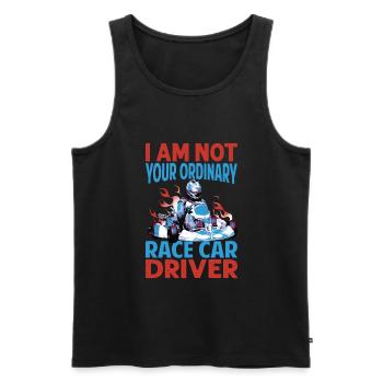I Am Not Your Ordinary Race Car Driver - Racing -M - Men's Premium Organic Tank Top - black - Front - AI Model Male 178 light (178cm)