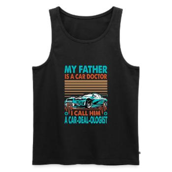 My Father Is A Car Doctor I Call Him A Car-Deal-Ol - Men's Premium Organic Tank Top - black - Front - AI Model Male 178 light (178cm)
