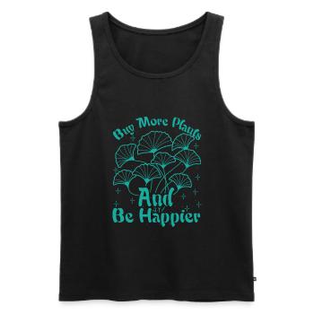 Buy More Plants And Be Happier - Gardening - Garde - Men's Premium Organic Tank Top - black - Front - Michal (187cm)