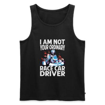 I Am Not Your Ordinary Race Car Driver - Racing -M - Men's Premium Organic Tank Top - black - Front - AI Model Male 178 light (178cm)