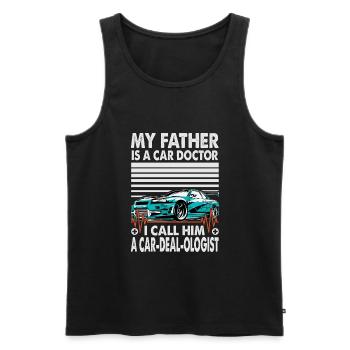 My Father Is A Car Doctor I Call Him A Car-Deal-Ol - Men's Premium Organic Tank Top - black - Front - AI Model Male 178 light (178cm)
