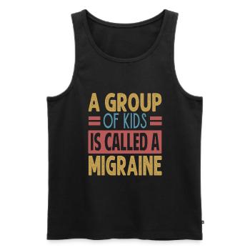 Un groupe d’enfants s’appelle une migraine - Funny Teach - Débardeur bio Premium Homme - noir - Devant - Michal (187cm)