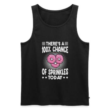There’s A 100% Chance Of Sprinkles Today - Sweet D - Männer Premium Bio Tank Top - Schwarz - Vorne - Michal (187cm)