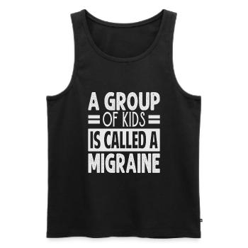 Un groupe d’enfants s’appelle une migraine - Funny Teach - Débardeur bio Premium Homme - noir - Devant - Michal (187cm)