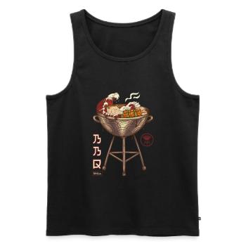 Barbecue - BBQ - Grilling - Japanese Ramen Style - Männer Premium Bio Tank Top - Schwarz - Vorne - Michal (187cm)