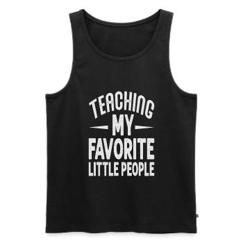 Enseigner à mes petites personnes préférées - Drôle de professeur - Débardeur bio Premium Homme - noir - Devant - Michal (187cm)