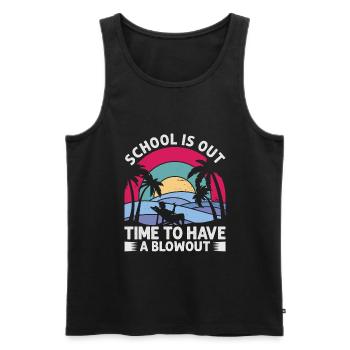 School Is Out Time To Have A Blowout - Teacher - R - Men's Premium Organic Tank Top - black - Front - Michal (187cm)